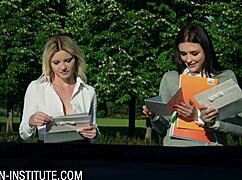 i loved the shaved petite brunette threesome with alyssa reece at the house party