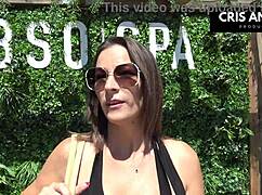 Kyara Nyx Flashes And Deepthroats In Swinger Club Pool