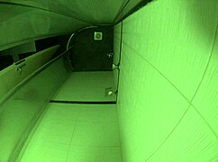 Guy enjoys a relaxing shower