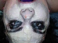 ms tl throat plays with messy toys and dildo in a kinky scene