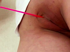 hairless girl ruka ties herself in rope bondage for intense masturbation session