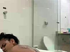 bia masturbates with shower jet