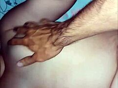 Playing with a lesbian's pussy, exploring her cum