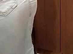 Skirtshouse Fucks Clara In Her Tight Jeans Skirt