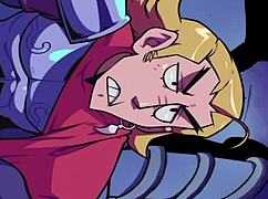 Vampire sucking cum in this hentai anime scene!