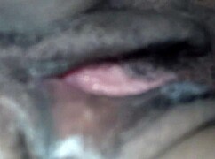 Angelg and Kuzz show off their fat shaved pussy with monster cock