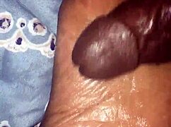 girlfriend gives sensual footjob to her partner