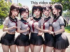 Sakura and Other Naughty Anime Babes in Action