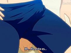 哇，看看这个金发辣妹在海滩上玩得超野的热辣动漫！