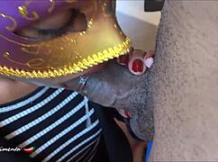 Married woman struggles with large cock