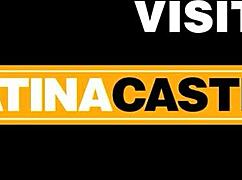 latina casting model with big booty begs for job using throat and pussy