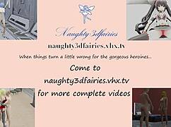 Lulu entertains her family in hentai.