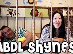 Overcoming ABDL shyness with diaper fetish backstage moments