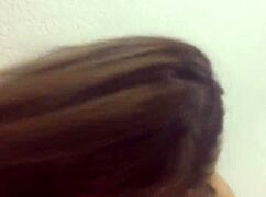 A Latina teen from Tinder performs oral with enthusiasm and large breasts