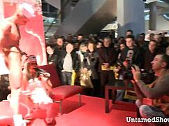 nurse performs a fun striptease in hospital