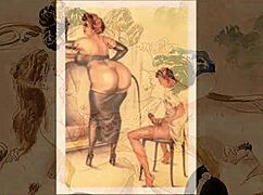 Checking out these vintage erotic drawings from old cartoons.