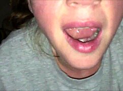 hey, this blonde lass is blowing cock and swallowing cum