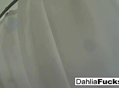 Steamy shower scene with a naughty blonde teen