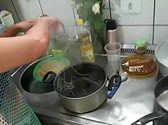 sarah rosa cooks sexy pasta in lingerie
