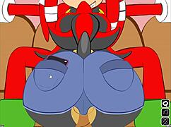 Shadow gets cock dose in her furry pussy.