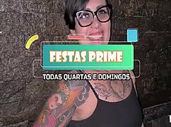A tatuada gostosa barbara lioness com o dotado dj jump na festaprime