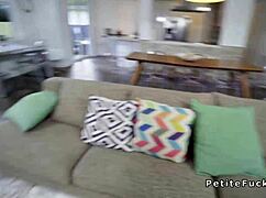 petite chestnut gags on massive cock with ease