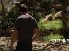Step-siblings have sex in a park in this family stranger video