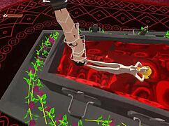 Femdom vampire experience in a 3D animated POV piss play