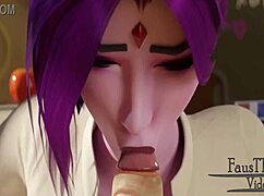 raven stays after class for some naughty fun with her teacher in this hentai scene