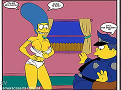 Yo, check this wild Simpsons parody cartoon with cop sex!