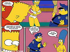Yo, check this wild Simpsons parody cartoon with cop sex!