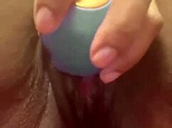 Is the pumpy pussy swollen from that huge vibrator?