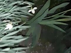 i couldn’t resist, invited my neighbor for flowers, then fucked her mouth till she came.