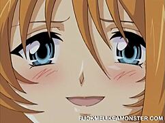 Big breasted anime beauty gets her private part licked