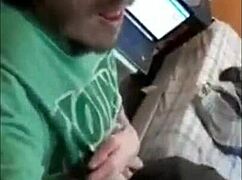Young and straight amateur's homemade video of cock worship