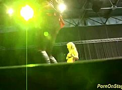 Threesome Sex Show on Public Stage - Care to Watch?