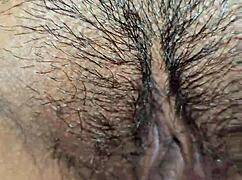 latina milf gets up close with her partner in steamy amateur footage.