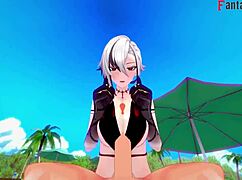 Arlecchino Bikini Beach Sex in 3D Genshin Impact! 😍