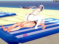 Arlecchino Bikini Beach Sex in 3D Genshin Impact! 😍