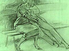 Detailed Vintage Erotic Drawings Of Antique Retro Anime Hentai Scenes