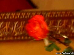 Beautiful brunette expresses love through gentle undressing and teasing dance