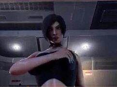 3D动画中她忍受的猛烈肛交