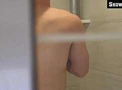 Michael feels shocked by surprise cock in shower