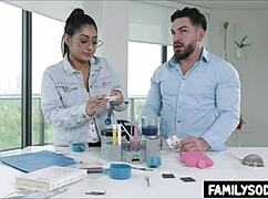 yo, wanna watch scientist stepsiblings bang hard in the lab?