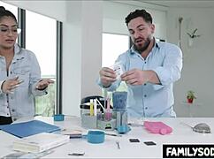 yo, wanna watch scientist stepsiblings bang hard in the lab?