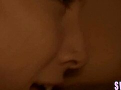 two girls with natural tits share a romantic college moment