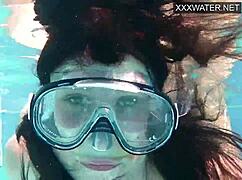 Minnie and manga character Edward engage in sexual activity in a swimming pool