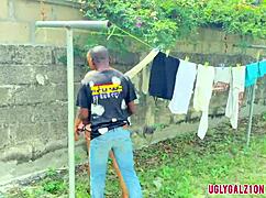 uglygalz1 gets pounded hard outside with massive cock yesss 🔥