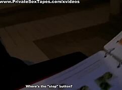 blonde couple fucks hard in public restroom