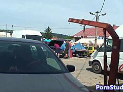 Nudist Eurobabe teases mechanicss, and it's so hottt!